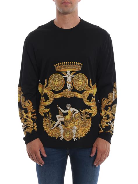 versace t shirt herren gebraucht|Versace long sleeve shirts.